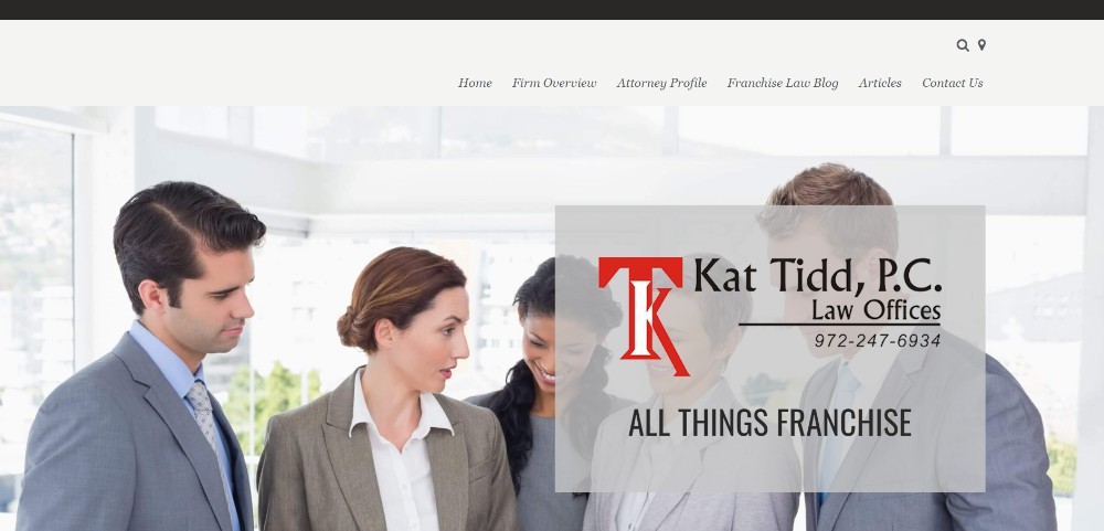 screenshot of kat tidd website