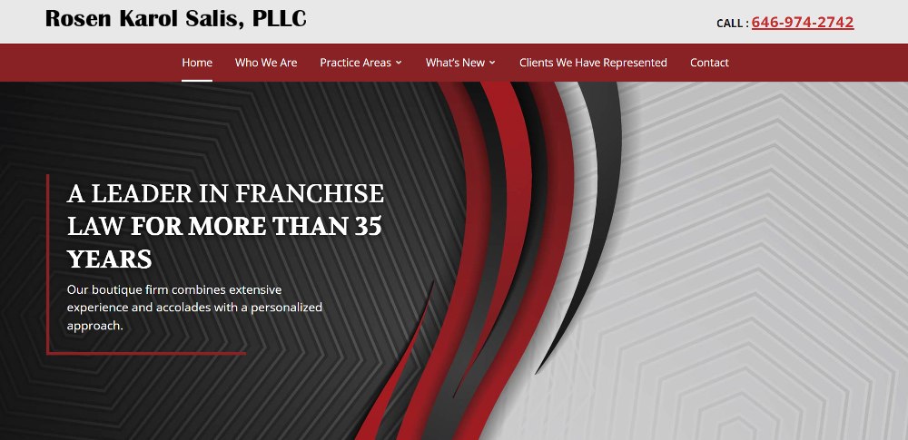 screenshot of website