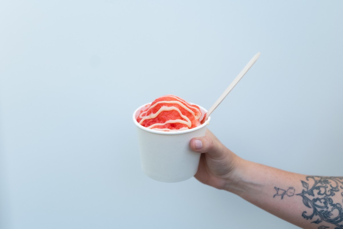 red shaved ice