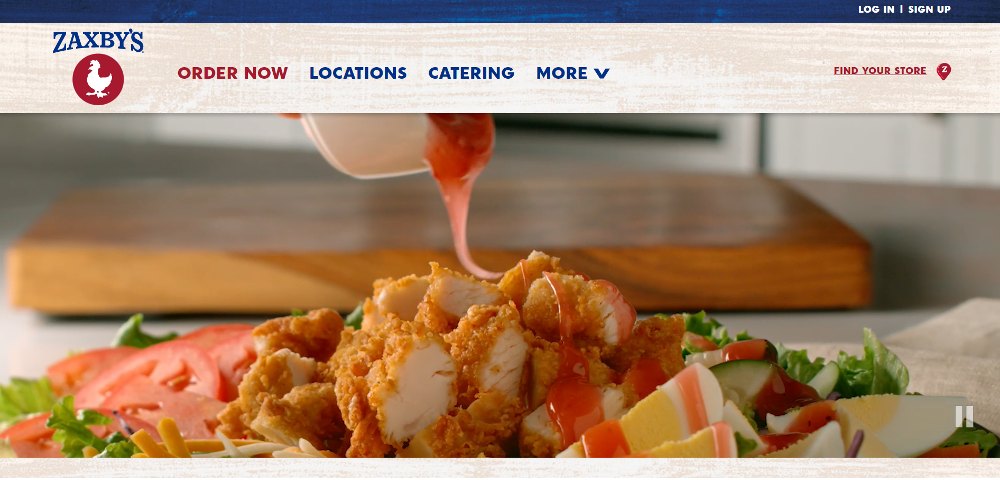 zaxby's website screenshot