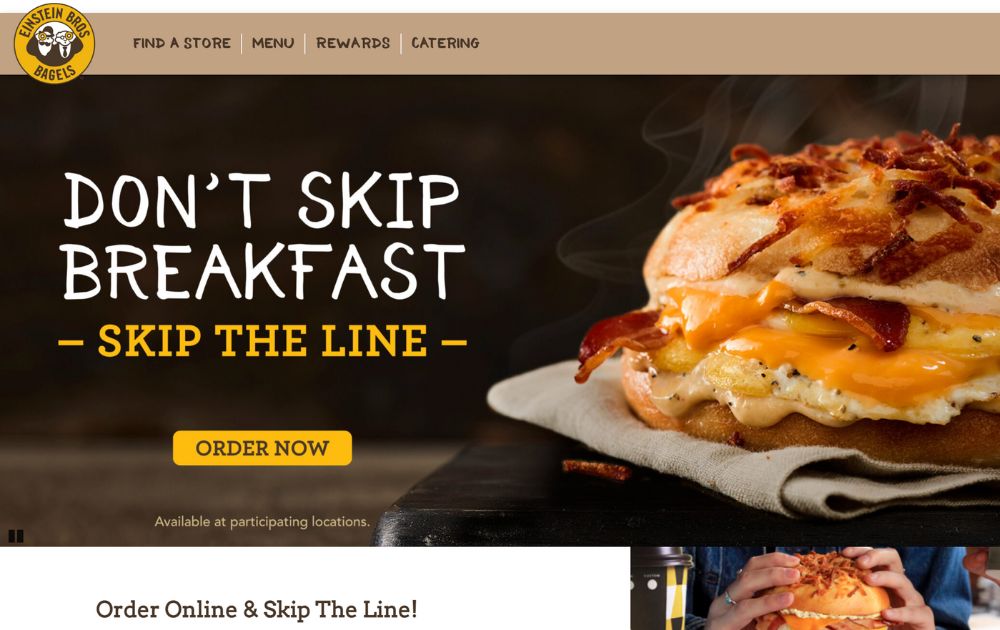 einstein bros bagel website