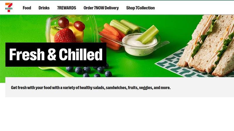 7 eleven website screenshot