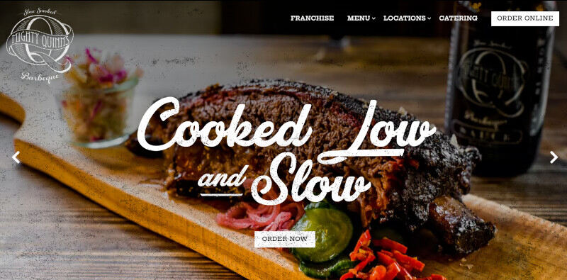 Mighty Quinn website screenshot