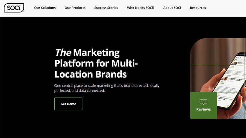 SOCi digital marketing platform screenshot