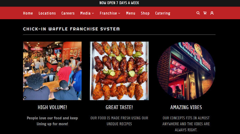 Chick-In website screenshot