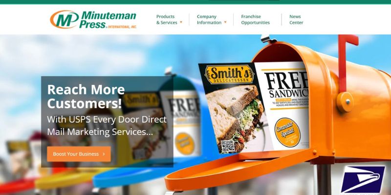 minuteman press website screenshot