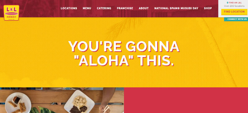 L&L Hawaiian website screenshot