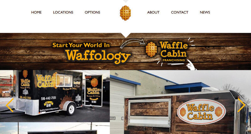 Waffle Cabin website screenshot