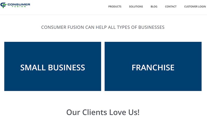 consumer fusion homepage