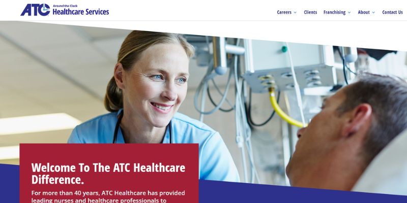 ATC health care services website screenshot