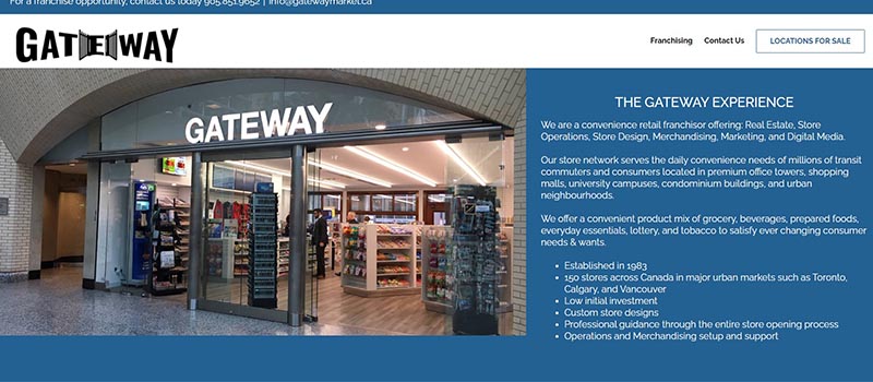 Gateway newstands website screenshot