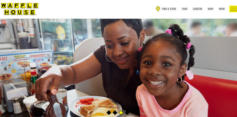 Waffle House website screenshot