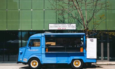 blue food truck