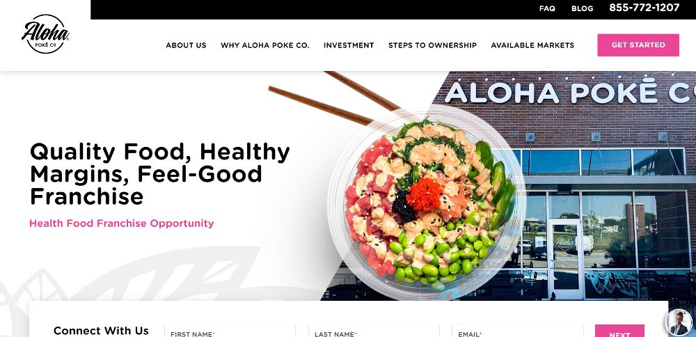 aloha poke website screenshot