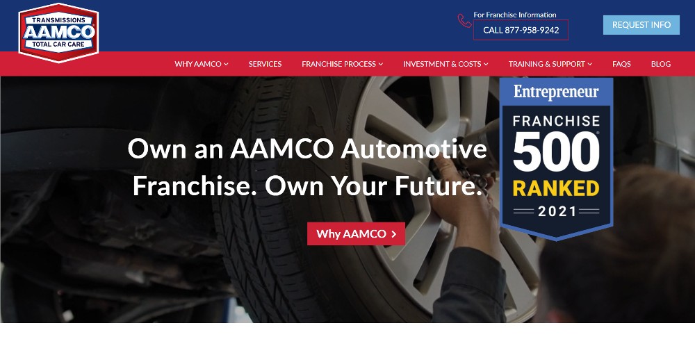 AAMCO website screenshot
