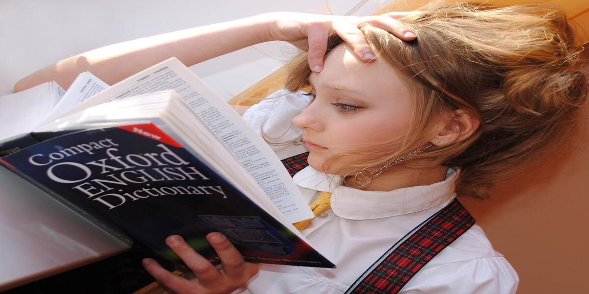 girl reading a book