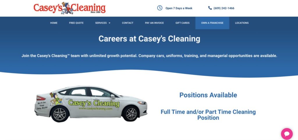 casey's cleaning screenshot