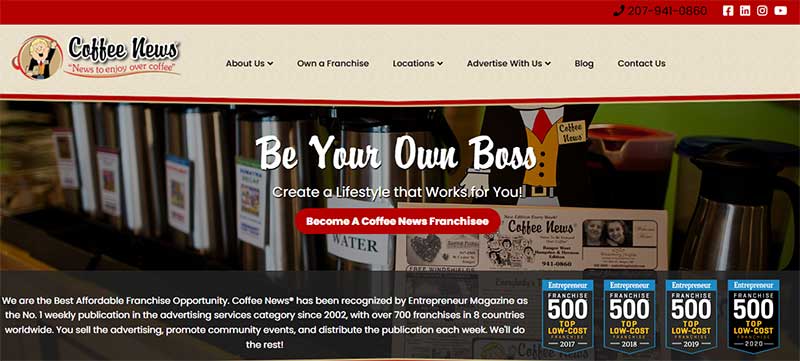 coffee news screenshot