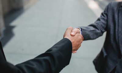 two people shaking hands