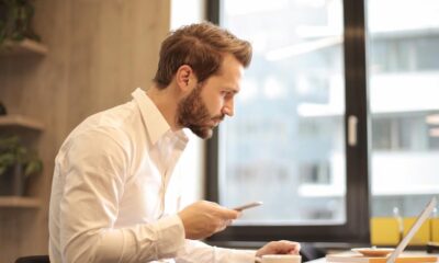 man using his phone