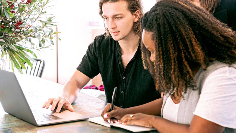 person using a laptop