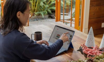 woman using a laptop