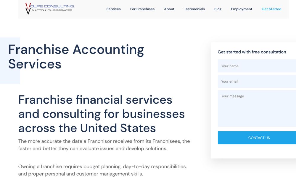 franchise accountant example