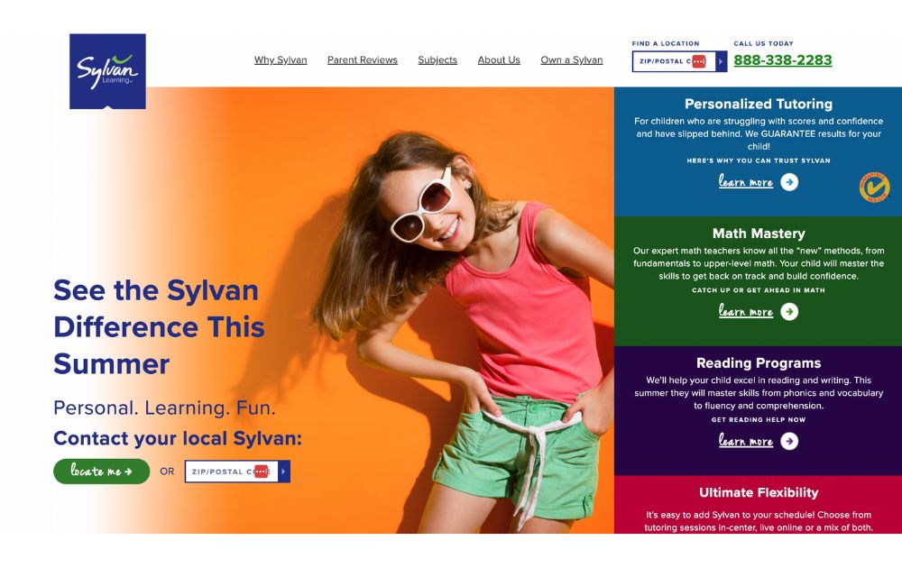 sylvan learning center home page