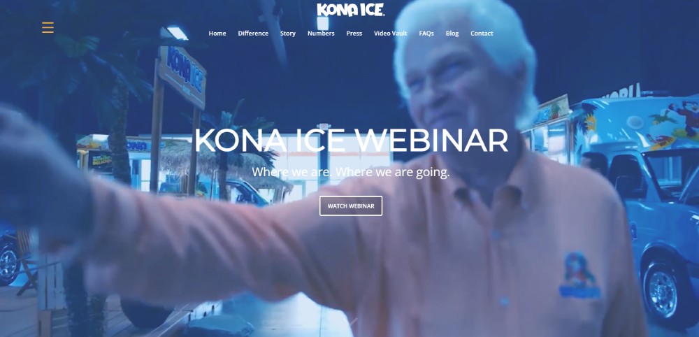 kona ice website screenshot