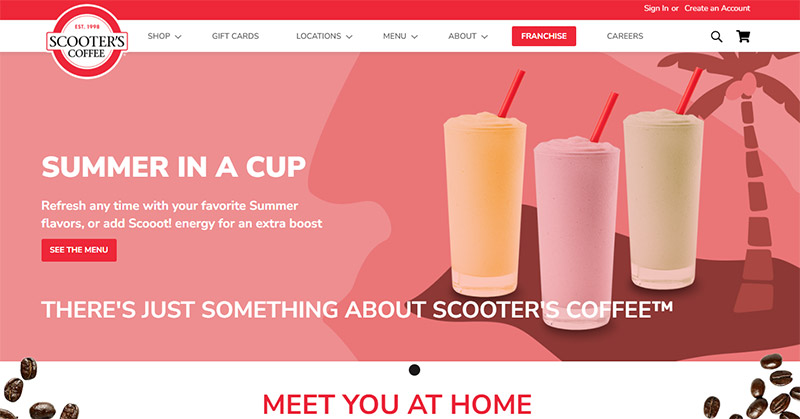 scooters website screenshot