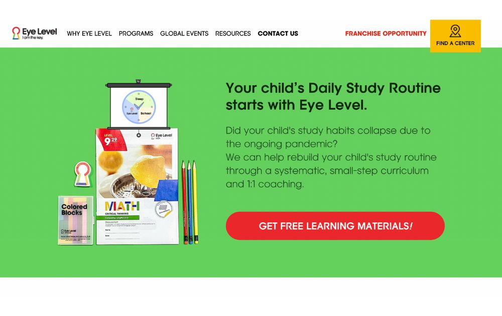 eye level learning home page