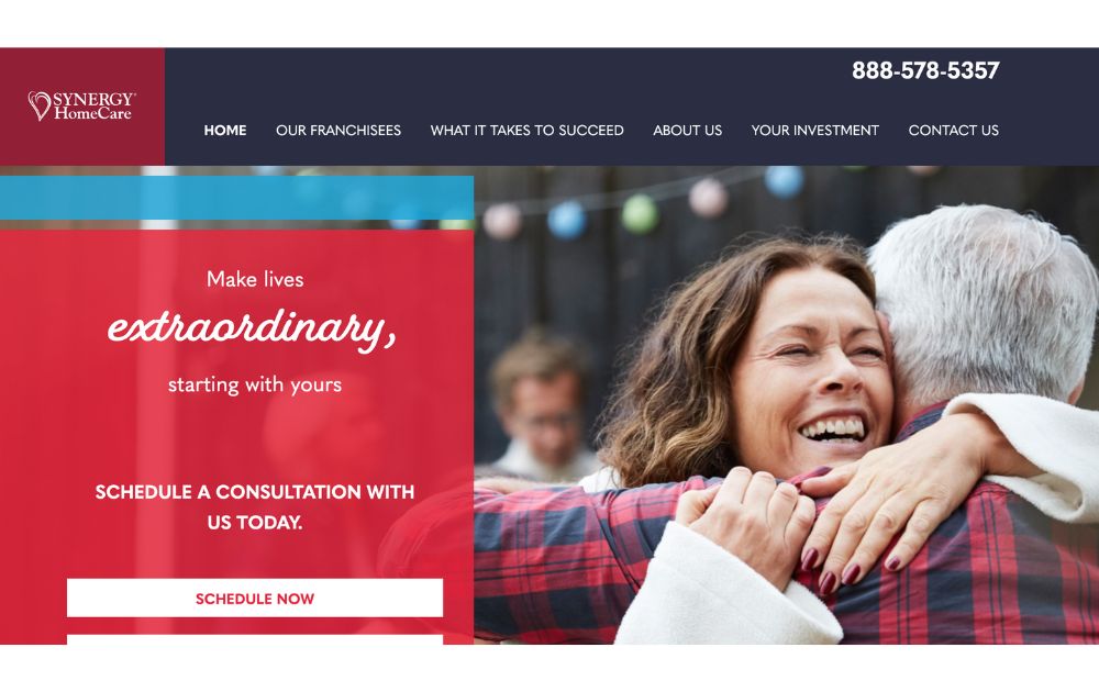 Synergy HomeCare home page screenshot