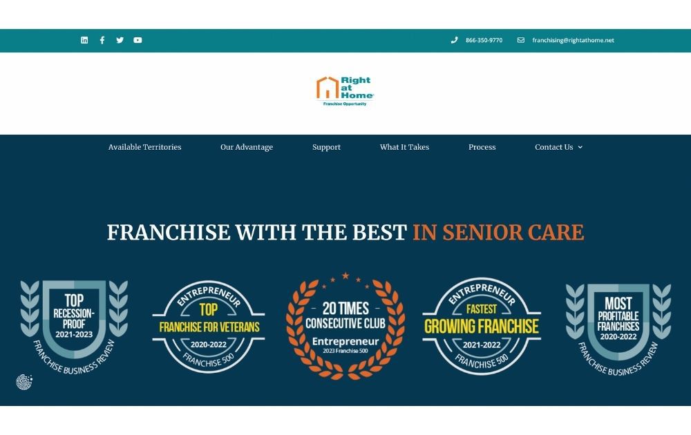 right at home franchise website
