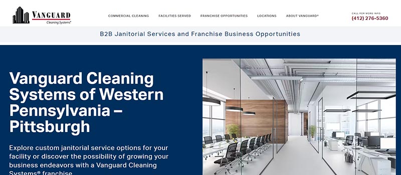 Vanguard Cleaning Systems website screenshot