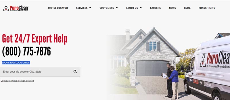 PuroClean website screenshot