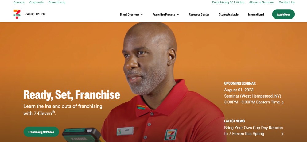 7-11 franchise home page