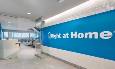 right at home logo on the wall